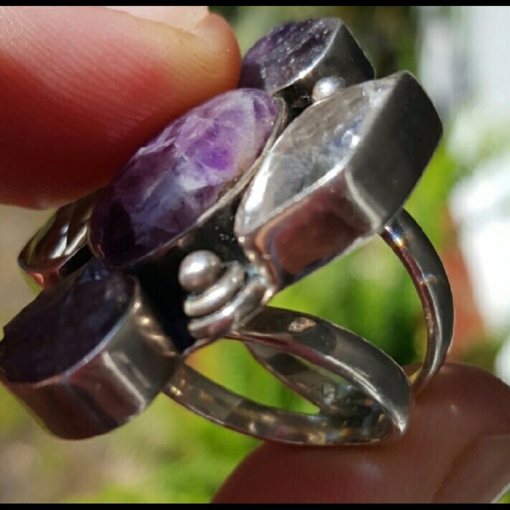 Beautiful Statement Amethyst Silver 925 Ring. - image 4